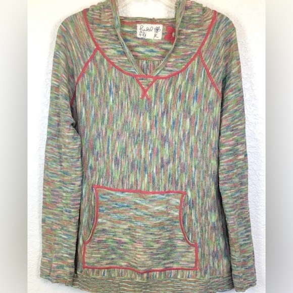 Field Flower Tops - Anthropologie Field Flower Multi Color Hoodie Sz XL